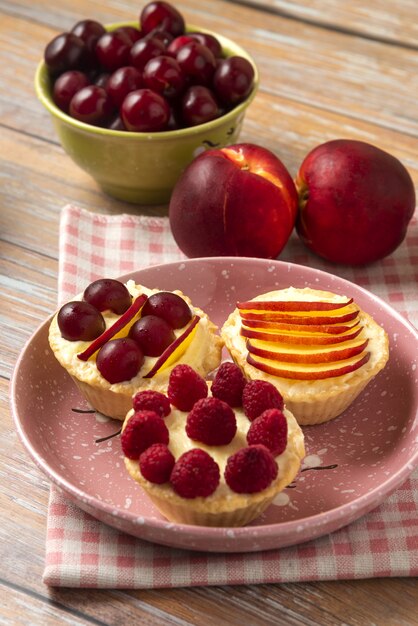 Tartaletas con frutas de verano