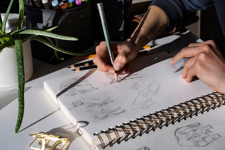 Photo Gratis tata letak alat ilustrator