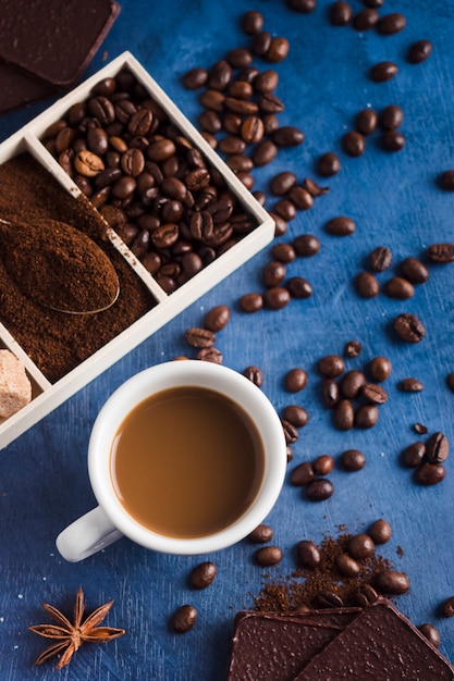 Taza de café delicioso