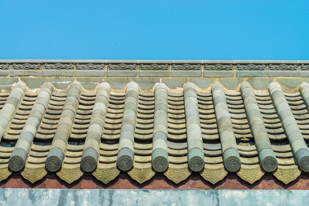 Techo en el templo de estilo chino