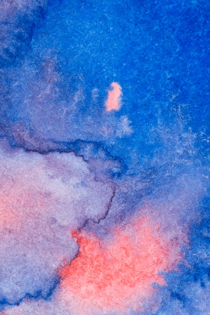 Técnica de artesanía rosa y azul aquarelle