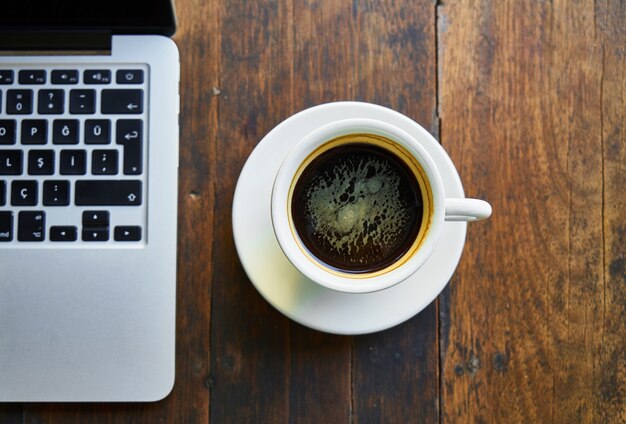 tecnología del café pausa para el café taza de trabajo