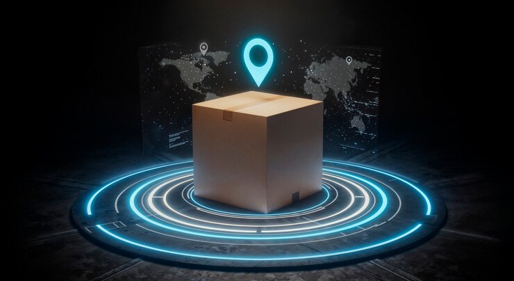 Foto gratuito tecnología de seguimiento de paquetes y envío global