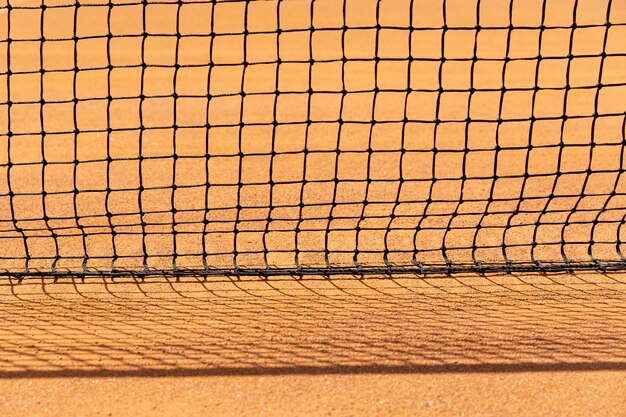 Tejido de red de tenis de primer plano