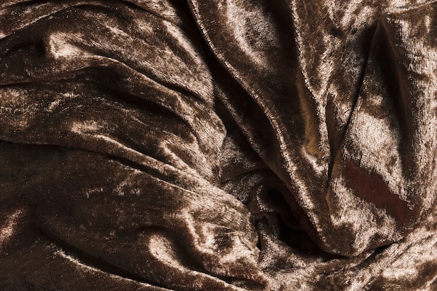 Tejido de seda material marrón para decoración del hogar