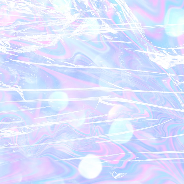Photo Gratis tekstur bungkus plastik pastel hologram