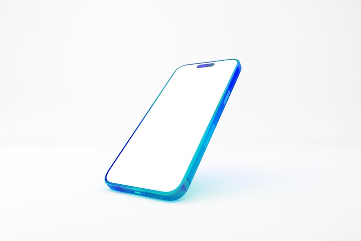 Foto gratuito el teléfono de vidrio coloreado 16 pro max