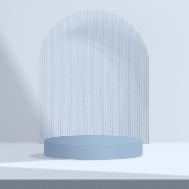 Telón de fondo azul del producto con espacio de diseño