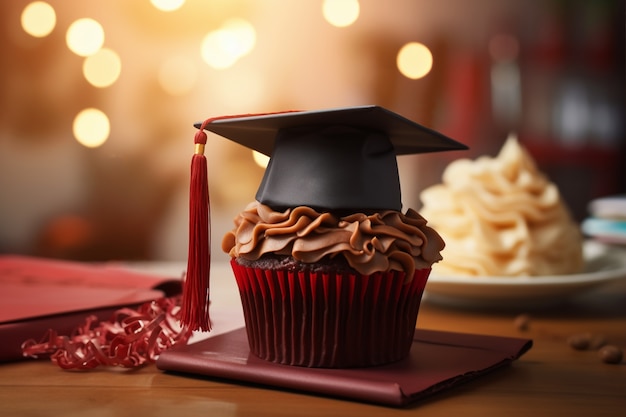 Tema de graduación de deliciosos cupcakes