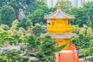 Foto gratuita templo de chi lin en jardín nan lian