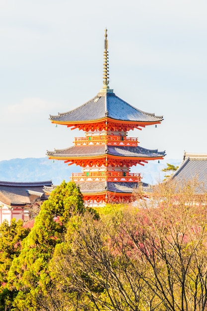 templo de dera de Kiyomizu en Kyoto en Japón