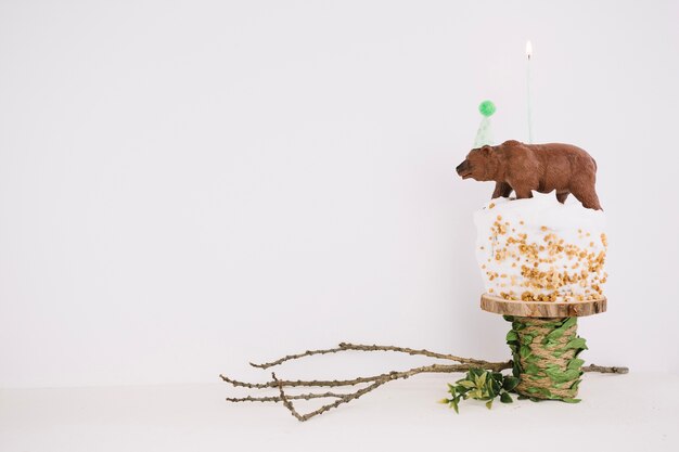 Tenga en cumpleaños rústico cupcake
