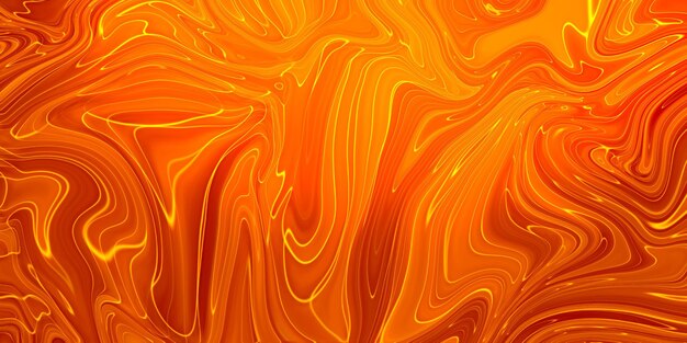 Textura acrílica de fondo de pintura naranja abstracta con patrón de mármol