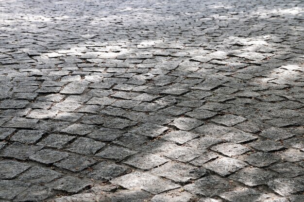 Textura de adoquín al aire libre