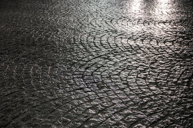 Textura de adoquín al aire libre