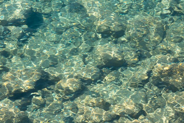 Textura de agua clara del océano