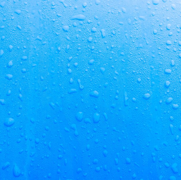 Textura azul con gotas de agua
