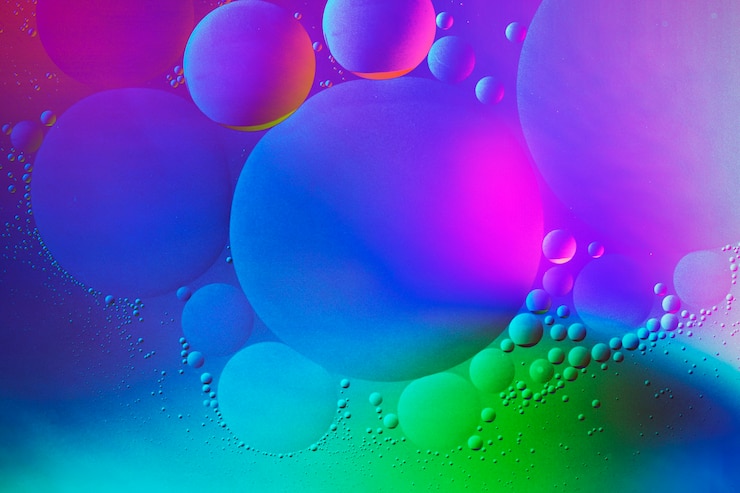 Foto gratuito textura de burbuja de aceite de papel tapiz de fondo degradado