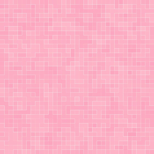 Textura de fondo de mosaico de patrones sin fisuras de vidrio de azulejo de piso de pared de tono rosa pastel dulce abstracto de lujo para material de muebles.