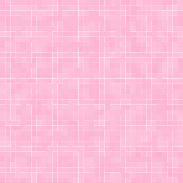 Textura de fondo de mosaico de patrones sin fisuras de vidrio de azulejo de piso de pared de tono rosa pastel dulce abstracto de lujo para material de muebles.