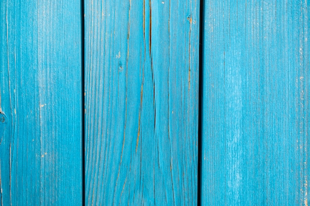 Textura de madera pintada de azul de pared de madera de fondo y textura.