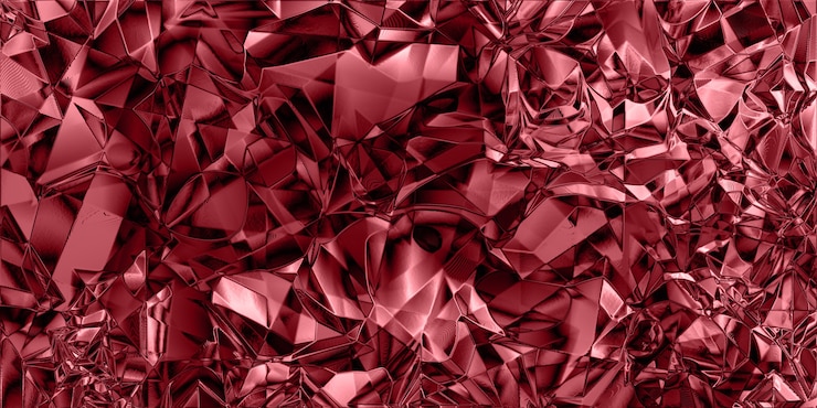 Foto gratuito textura de papel de aluminio triturado brillante de color rojo