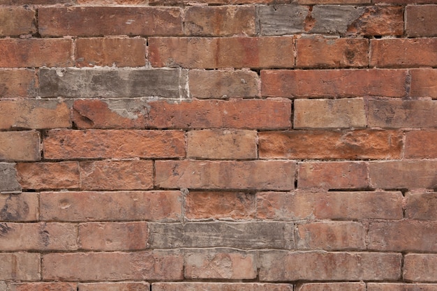Textura de pared de ladrillos dañada