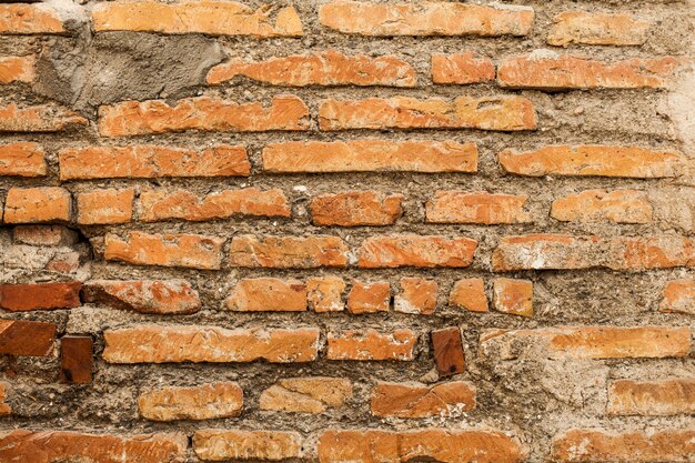 Textura de pared de ladrillos dañados