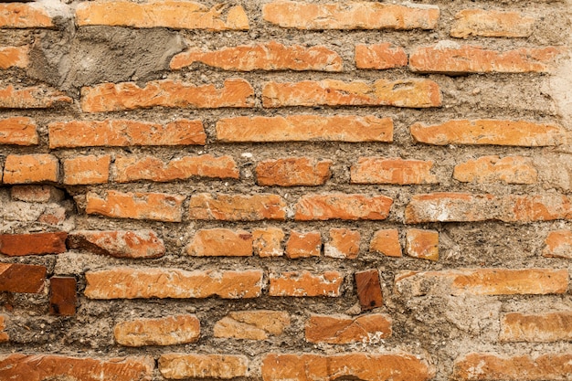 Textura de pared de ladrillos dañados