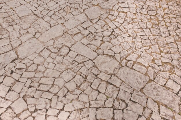 Textura sin pavimento de piedra