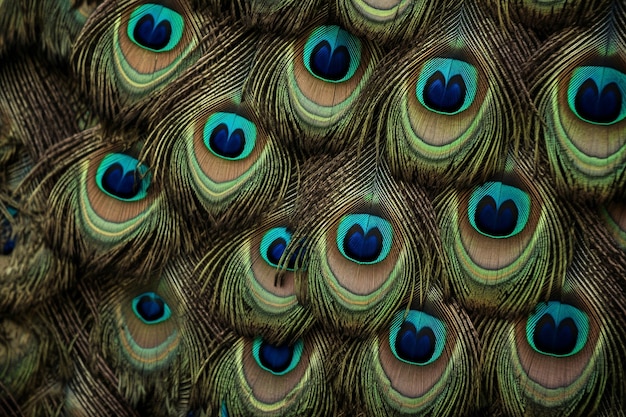 Textura de piel de patrón de pavo real