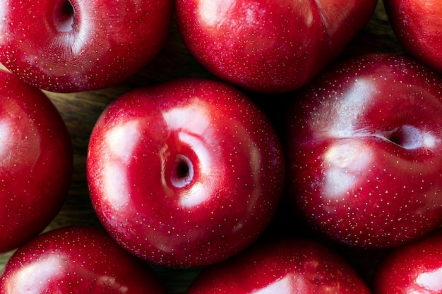 Textura de primer plano de cerezas