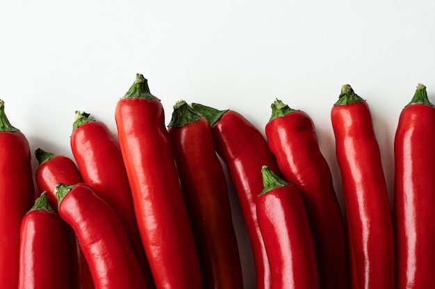 Foto gratuita textura de primer plano de chiles rojos