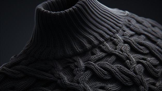 Foto gratuita la textura de un suéter negro
