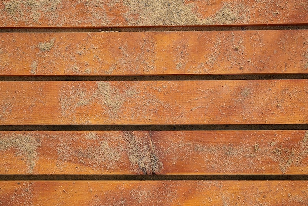 Textura de tablas de madera con arena