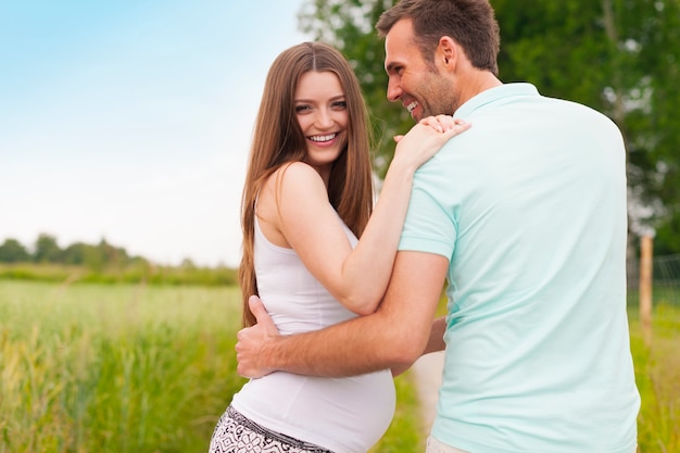 Tiempo feliz para los futuros padres