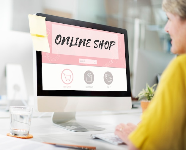 Tienda online Comprar concepto de tienda de compras por Internet