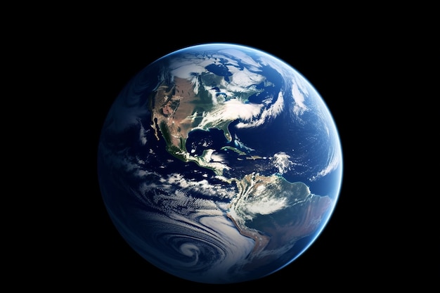 La tierra vista desde el espacio