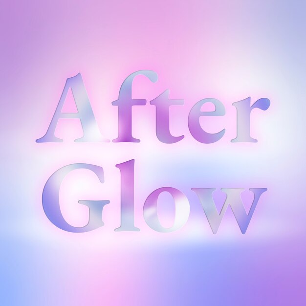 Tipografía estética Afterglow en fuente de degradado colorido