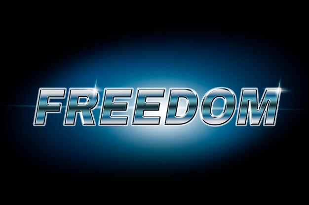 Tipografía Freedom en fuente Lens Flare