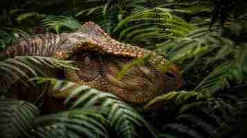 Foto gratuita el tiranosaurio rex en la naturaleza