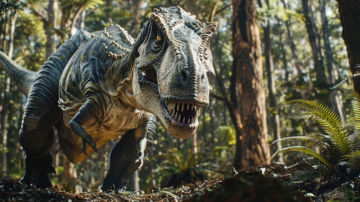 Foto gratuito el tiranosaurio rex en la naturaleza