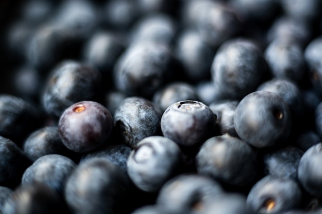 Tiro de enfoque suave de primer plano de sabrosos moras