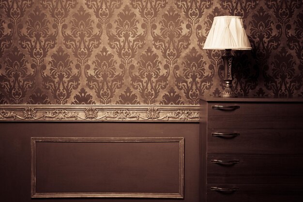 Tiro de estudio de imagen en tonos interiores de habitación vintage