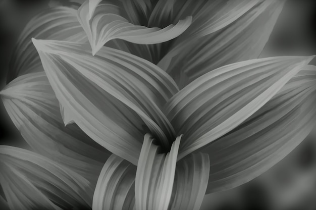 Foto gratuita tiro de primer plano en escala de grises de hermoso ahumado floral