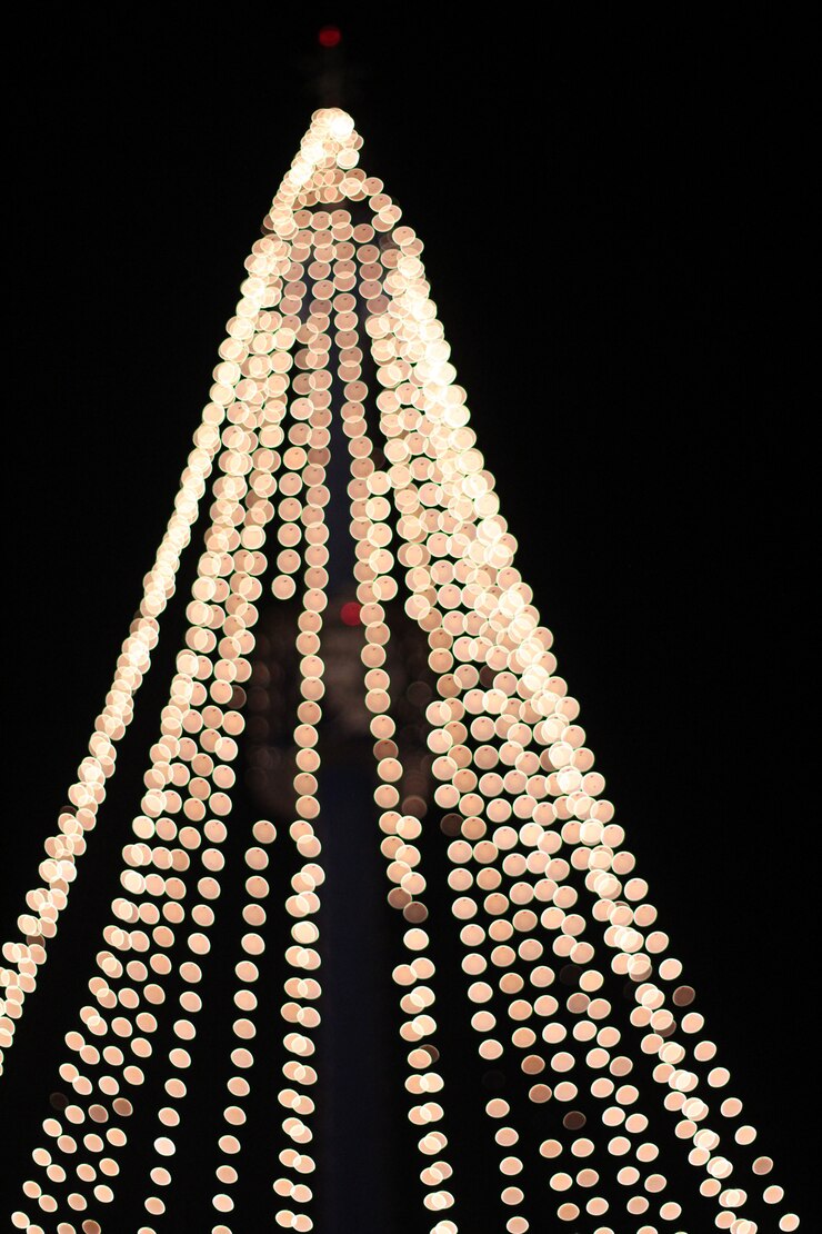 Foto gratuito tiro vertical de hermosas luces tomadas en california