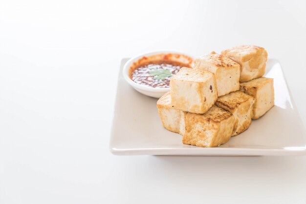 Tofu frito - comida sana