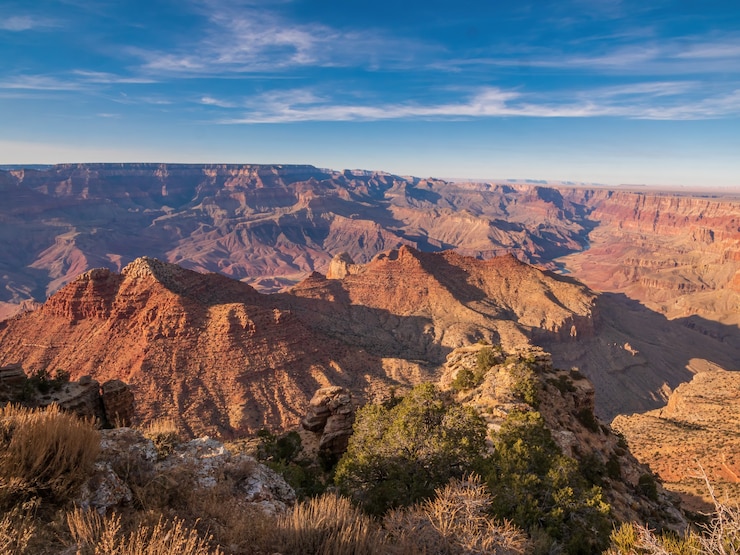 Foto gratuito toma aérea del parque nacional del gran cañón en los estados unidos
