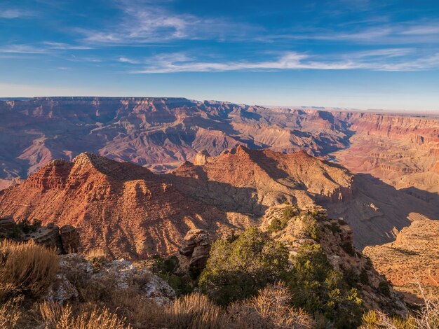 Toma aérea del parque nacional del Gran Cañón en los Estados Unidos