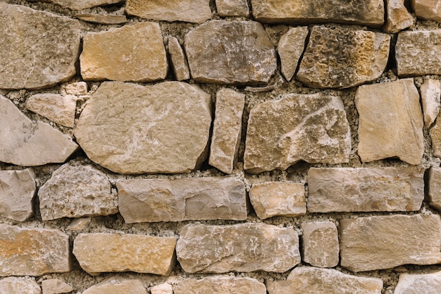 Toma de fotograma completo de la textura de la pared de piedra